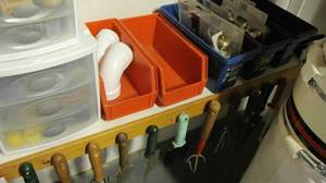 lot 34 image: Storage bins full of hardware
