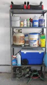 lot 115 image: Garage Shelves and all content. Pro...