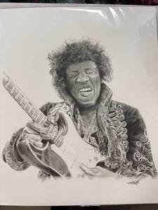 lot 52 image: New Jimi Hendrix Artwork 20x24