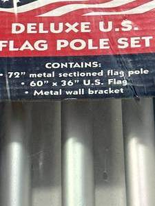 lot 56 image: New 6 Foot Tall Deluxe Flag Set