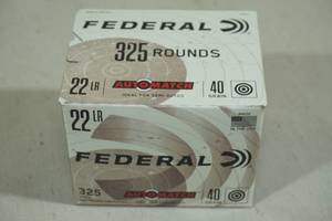 lot 73 image: 325 Federal Automatch .22 LR 40 Gr Ammo