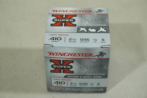 lot 76 image: 25 Winchester Super-X 410 Gauge 2-12 6 Shot Shotshells