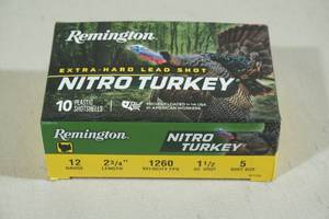 lot 78 image: 10 Remington Nitro Turkey 12 Gauge 2-34 5 Shot Shotshells