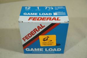 lot 82E image: 25 Federal Game Load 12 Gauge 2-34 7-12 Shot Shotshells