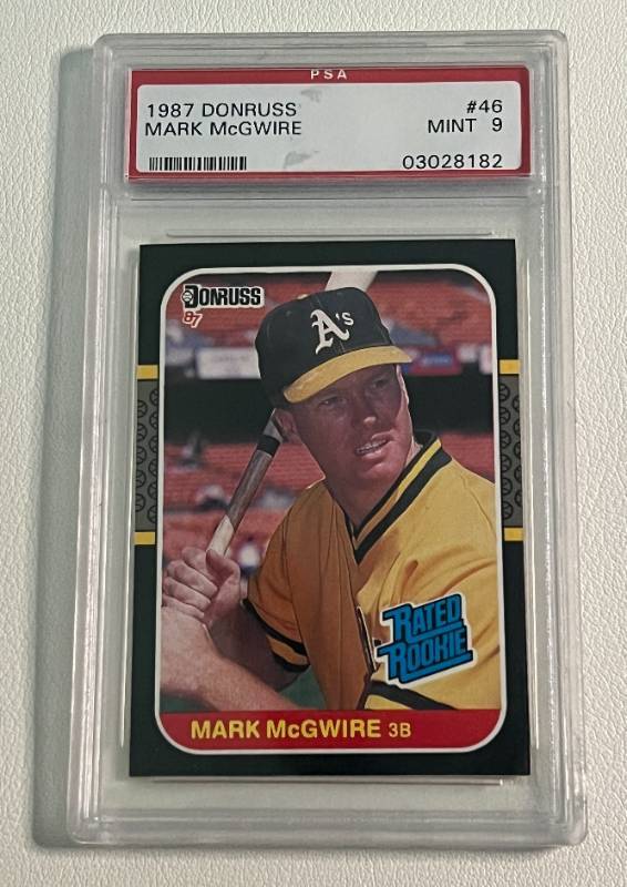 Sold at Auction: Rookie Graded Mint 9 - Mark McGwire 1987 Donruss