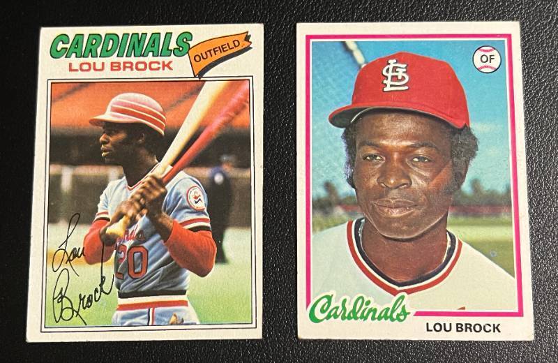 At Auction: Vintage Lou Brock baseball card