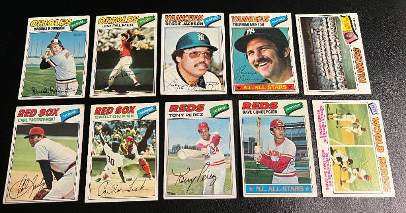 1977 Topps Baseball 10 card star lot - Robinson, Palmer, Jackson, Munson,  Yaz, Fsik, Perez and more vintage, MN ELITE Sports Cards - Big Big July  Auction