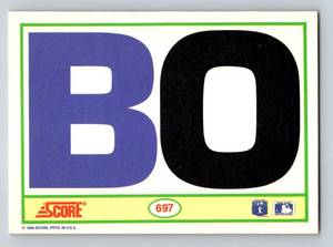 lot 26 image: Bo Jackson Bo Knows 1990 Score #697 Iconic Vintage Baseball Card