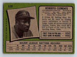 lot 53 image: Roberto Clemente 1971 Topps #630 Vintage Baseball Card