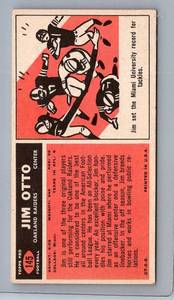 lot 7B image: 1965 Topps #145 Jim Otto Vintage Football Card