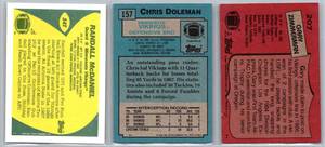 lot 218 image: Three Vikings Hall of Fame Rookie Cards (Zimmerman, Doleman, McDaniel)