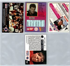 lot 236 image: Brett Favre RC Lot of 4 Rookie Football Cards