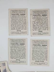 lot 255 image: 1940s Wings Cigarette Airplane Cards Complete Series B 50-Card Set