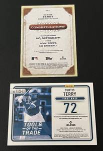 lot 91 image: (2) Chris Terry Auto RC Cards 75 2022 Absolute #TT2S-CT Relic and Auto  2022 GQ Auto RC #GQA-CT Minnesota Twins Baseball