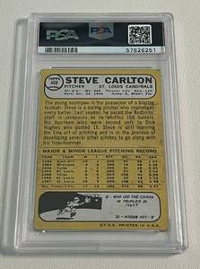 lot 34 image: Steve Carlton 1968 Topps #408 PSA Graded 3 VG Vintage Baseball Card