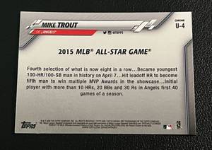 lot 48A image: Mike Trout Sapphire 2020 Topps Chrome #U-4 All-Star Game Baseball Card