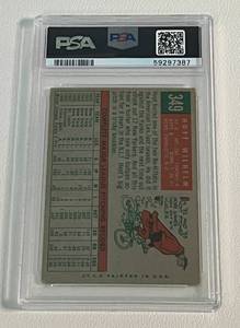 lot 59 image: 1959 Topps Hoyt Wilhelm #349 PSA Graded 3.5 VG Vintage Baseball Card