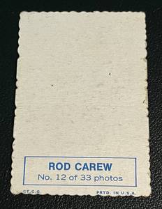 lot 99A image: Rod Carew 1969 Topps Deckle Edge #12 Vintage Minnesota Twins Baseball Card