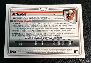 lot 123 image: Adley Rutschman Refractor 2020 Bowman Chrome #BD-154 Baseball Card