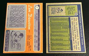 lot 228 image: Len Dawson 2 Card Lot - 1970 Topps #1 and 1972 #245 Vintage Football Cards