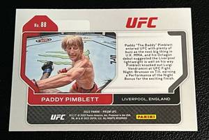 lot 253 image: Paddy Pimblett RC UFC 2022 Prizm UFC #88 Rookie Card