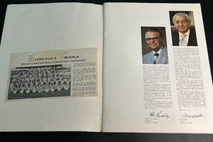 lot 230 image: Minnesota Vikings 1976-77 Season Program Book Vintage Football - The Sixteenth Year