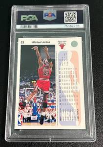 lot 139 image: Michael Jordan 1992 Upper Deck #23 PSA Graded 7 NM Vintage Basketball Card