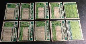 lot 126 image: 1977 Topps Baseball 10 card star lot - Robinson,  Palmer, Jackson, Munson, Yaz, Fsik, Perez and more vintage