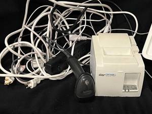 lot 36 image: Square iPad Holder, Motorla Scanner and Star Receipt Printer