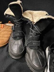 lot 27 image: Nike Tennis Shoes, Polo Boots and Avalanche Slippers