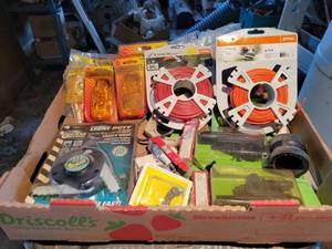 lot 208 image: Lot of  Trailer Lights and Covers, Stihl Trimmer Line and Assorted New Parts