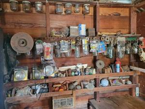 lot 226 image: Large Lot of Assorted Hardware on Wall - Includes an Area Approx. 6 Wide x 4 Tall
