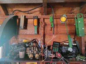 lot 230 image: Farming related Parts - RAVEN Sprayer Control, John Deer Monitor Part No. RE60389, Pumps, Valve Block and Assorted Parts
