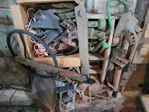 lot 231 image: Large Lot of John Deere Parts - Sweeps N182013 and N182016, Bolts and More