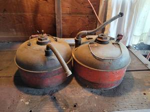 lot 245 image: (2) Steel EAGLE Gas Cans