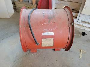 lot 295 image: 18 Axial Tube Fan - 3hp 230V 1ph Electric Motor