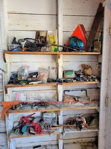 lot 307 image: (4) Shelves of Assorted Parts and Hardware