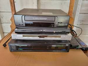 lot 315 image: HTS Tracker System V, SONY DVP-NS725P DVD Player, DISH Network Box, Orion 4-Head VCR  Remotes