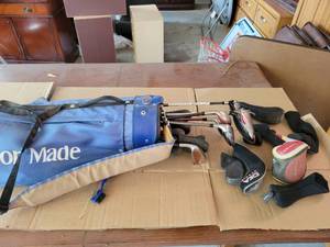 lot 342 image: Taylor Made LH Mens Golf Clubs and Bag