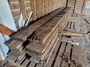 lot 25 image: (10) Large Wood Beams - Each is Approx. 11.5 x 3 x 16 Long - Approx. 460 Board Feet Total