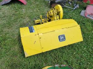 lot 19 image: John Deere Rear Mount Tiller and PTO Assembly - Was used on the John Deere 110 in Lot 8