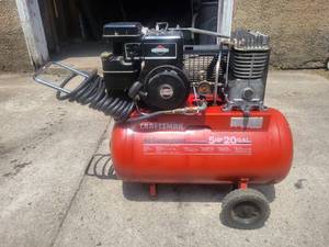 lot 12 image: CRAFTSMAN 20 Gallon Gas Powered Air Compressor - Tested and Works