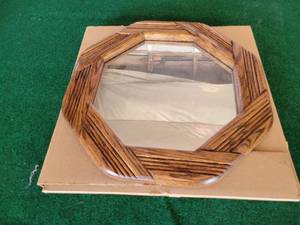 lot 360 image: Oak Octagon Mirror - Approx. 16 x 16