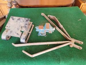 lot 376 image: Lawn Tractor Seat Bracket, Arms and 4 Vise