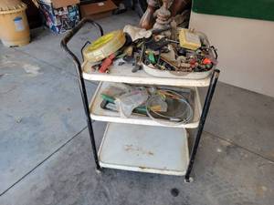 lot 383 image: Rolling Steel Cart with Hardware