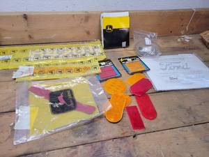 lot 400 image: John Deere Decals, Reflectors, Lights Lens and FORD Painting Stencils