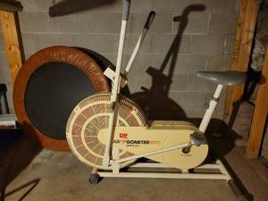 lot 528 image: DP Airgometer Exercise Bicycle and Trampoline
