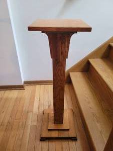 lot 533 image: Solid Wood Plant Stand - Approx. 12 x 12 x 36