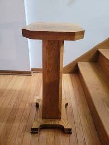 lot 534 image: Solid Wood Plant Stand - Approx. 12 x 12 x 30