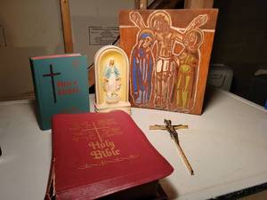 lot 553 image: Brass Crucifix, Bibles and More